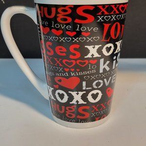 Kisses And Hugs Coffee Mug XOXO Love Hearts